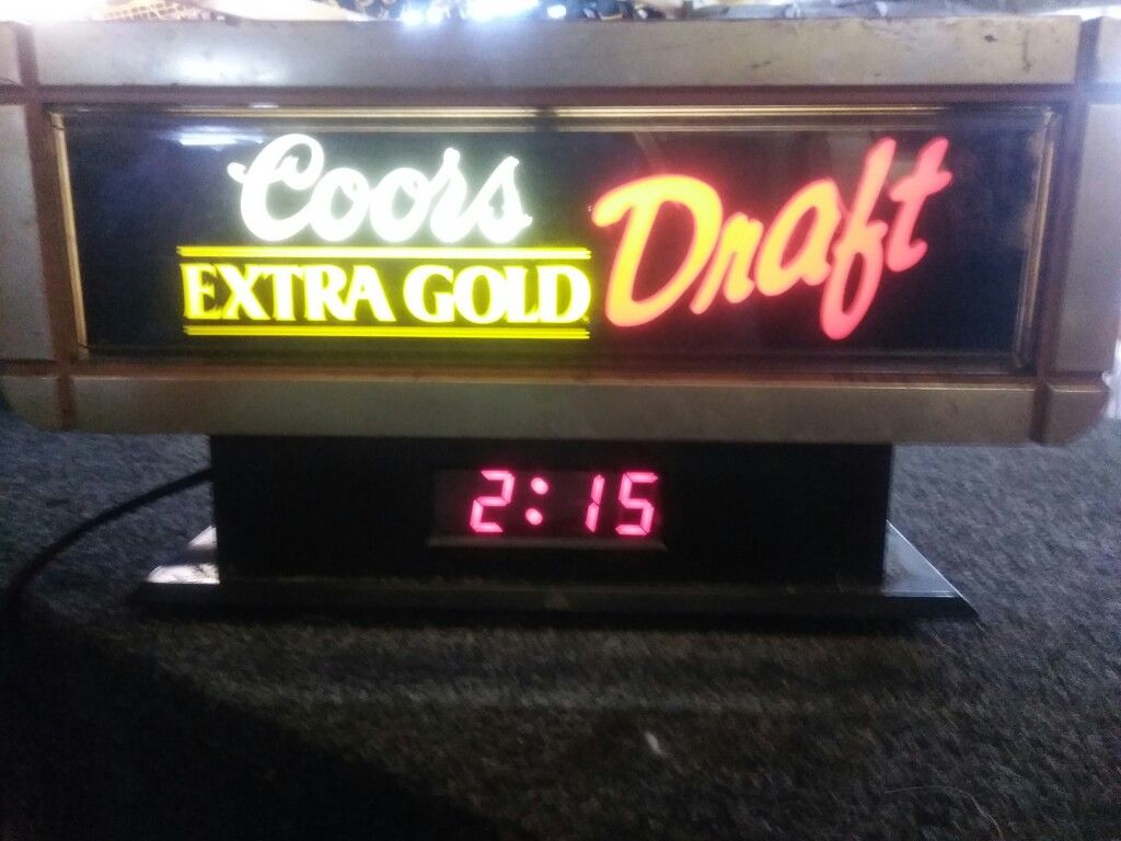 Coors lighted clock