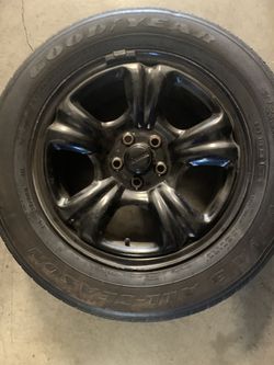 Stock Subaru 16” rim powder coated black