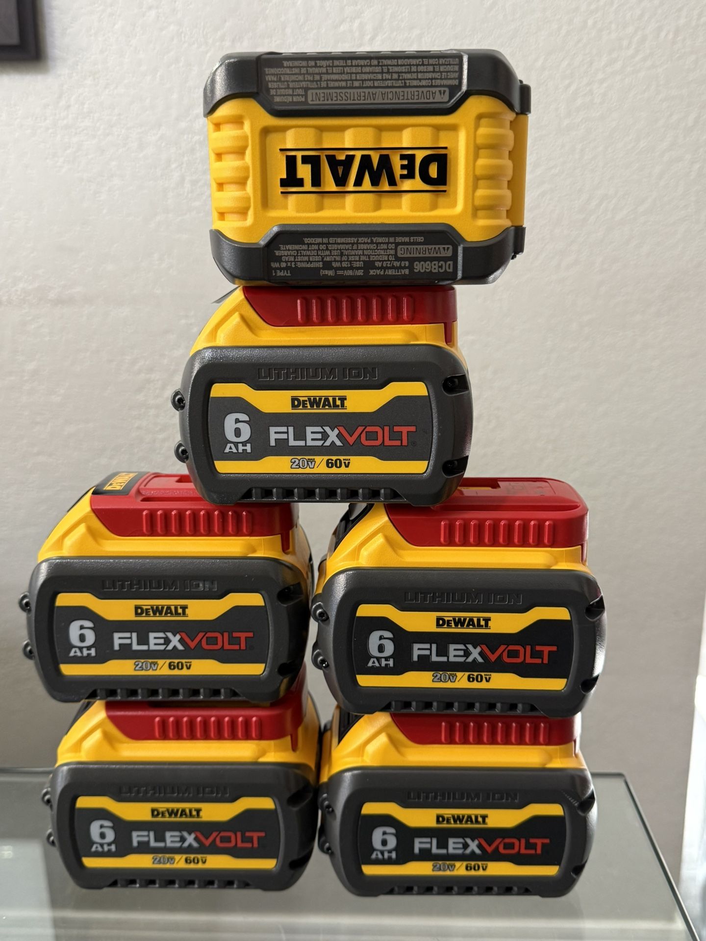 DEWALT FLEXVOLT 20V/60V MAX Lithium-Ion 6.0Ah Battery Each Cada Una ‼️‼️
