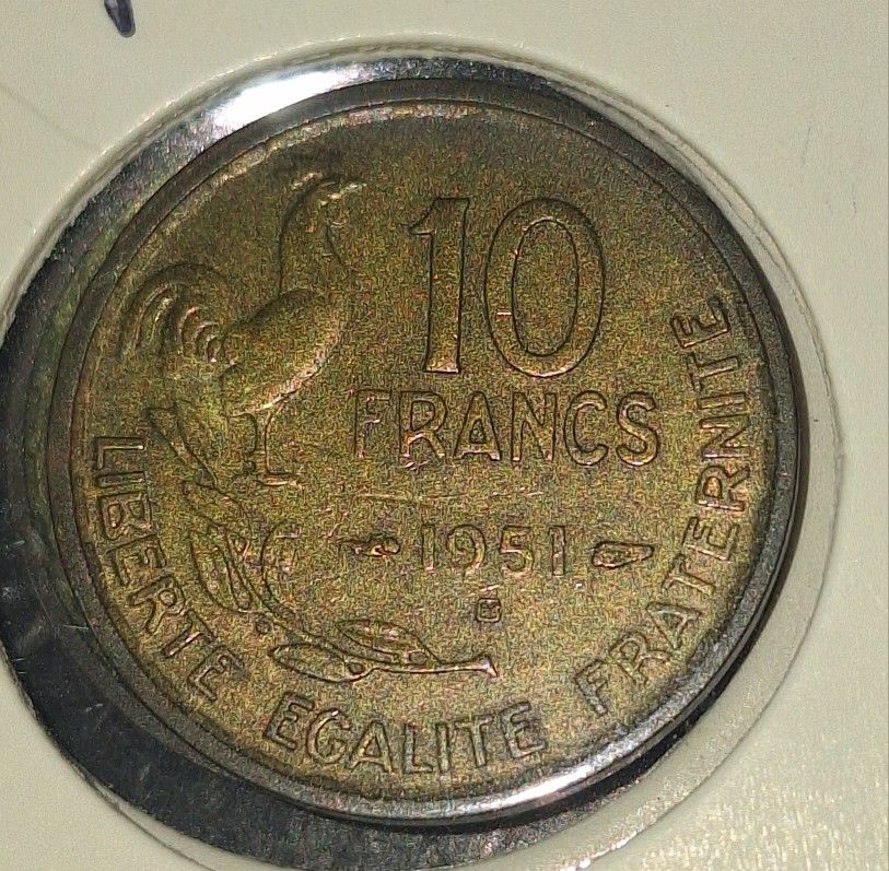 1951 France 10 Francs Coin