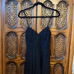Small Ladies Black Flowy Sun Dress