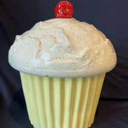 Vintage Cupcake Cookie Jar