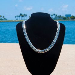 8MM 925 Silver Cuban Link Chain