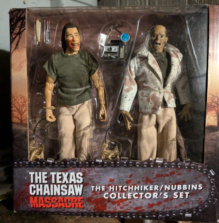 NECA Texas Chainsaw Massacre Hitchhiker Nubbins Puppet Action Figure 2 Pack