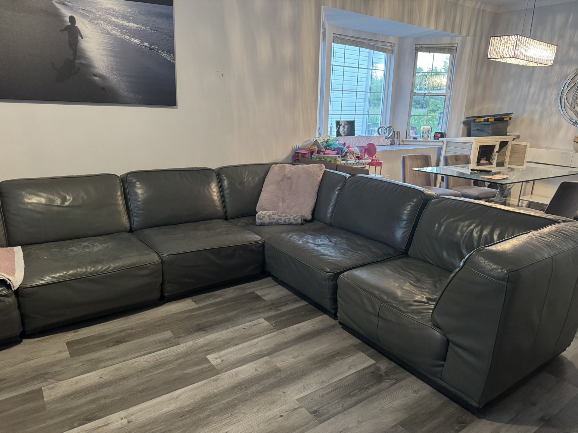 Genuine leather sofa