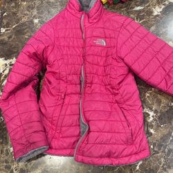 North face Puffer Youth Size LG Reversible Worn A Few Times