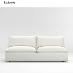 CRATE AND BARREL DEEP MODULAR LOVESEAT COUCH 