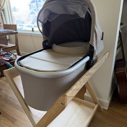 Uppababy bassinet, SnuggleMe lounger, Baby Delight bassinet