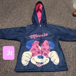 Girls Minnie Mouse Rain Jacket 