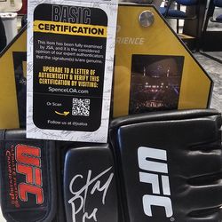 CM Punk SIGNED (JSA COA) UFC Glove autographed MMA WWE