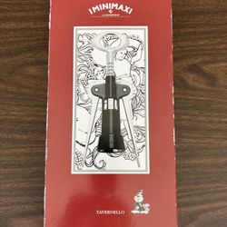 Tavernello Heavy-Duty Wing Corkscrew with Black Enamel Body