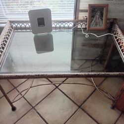 Decorative Glass Middle Or End Table For Living Room Family Room