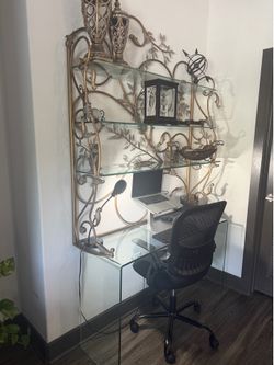 Bakers Rack (chair and glass table underneath available)
