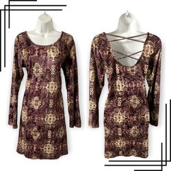 Earthbound Women's XL Kaleidoscopic Velvet Dress
