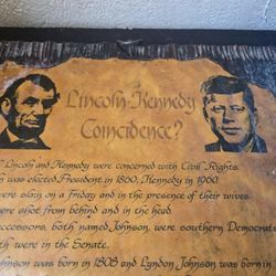 Vintage Wood Picture Of President Make Offer 