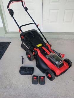 MZK Cordless Electric Lawn Mower with Batteries