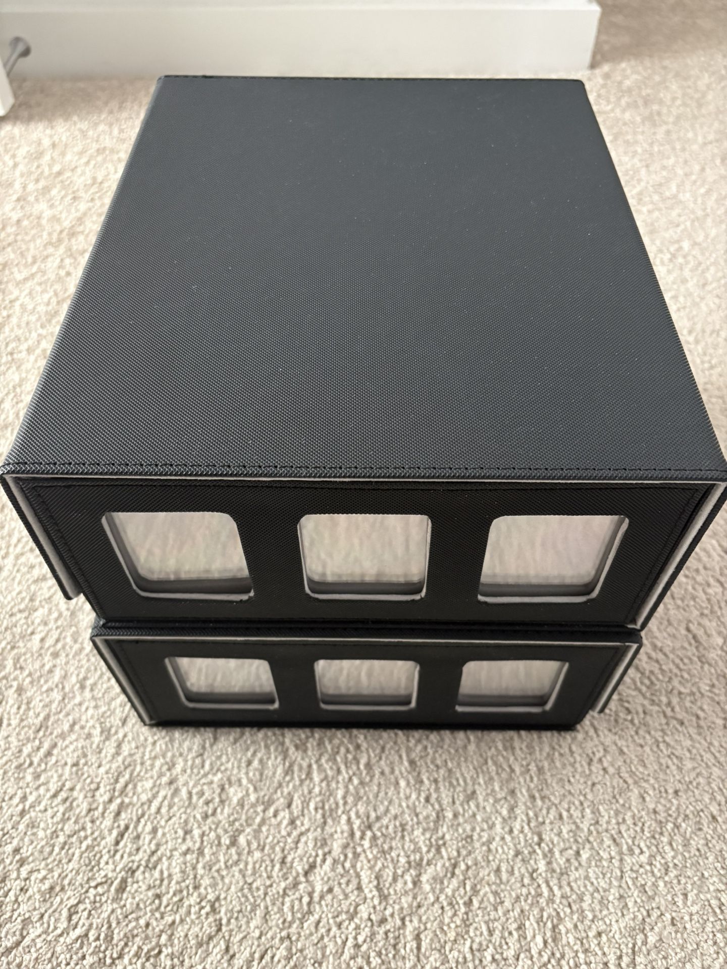 Trading Cards Storage Box With 6-Window Display