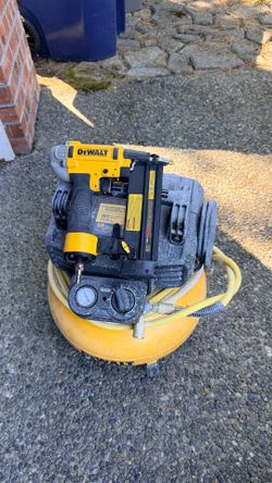 Dewalt air compressor with pneumatic brad nailer
