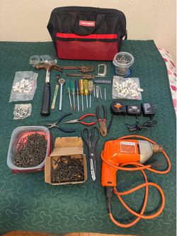 Tool bag with screws and tools