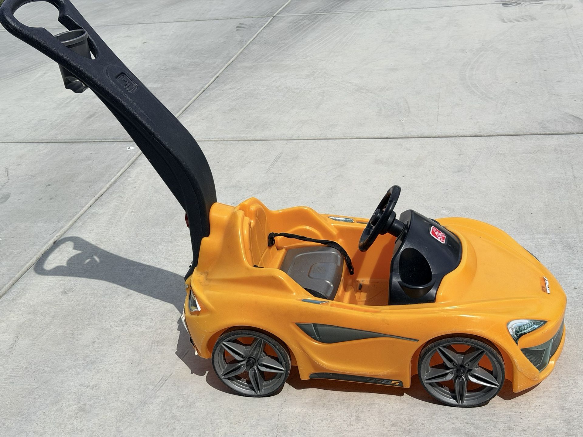 Lamborghini-Style Yellow Push Car for Toddlers 1-5 Years – Parent Push Handle