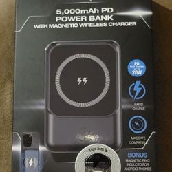 POWER BANK w/ Mag. Wireless Charger 