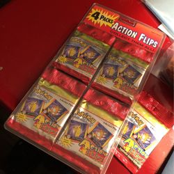 4 Pack Of Pokemon Flipz Unopened Original 1996 Seal !