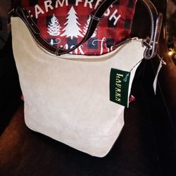 Ralph Lauren Suede/Leather Shoulder Bag 