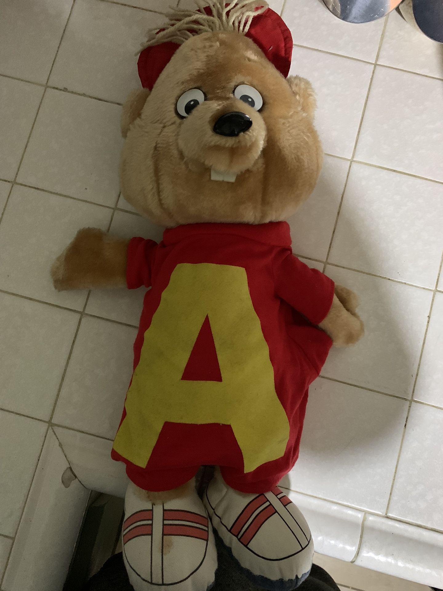 Vintage Alvin and the Chipmunks 18" Pull String Talking Plush 1983 CBS Toys