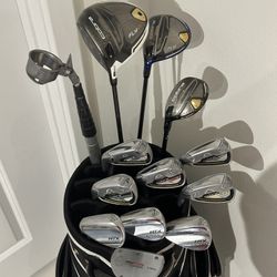 Full Left Handed Golf Set With Bag And Clubs 