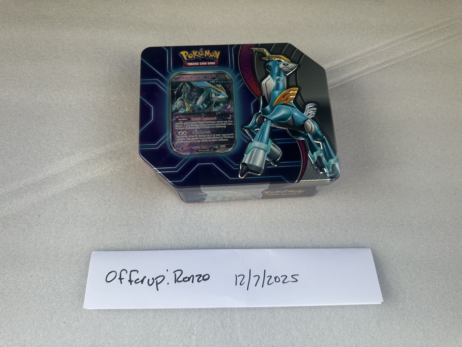 Pokémon Paradox Destinies Iron Crown Tin