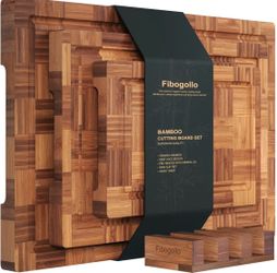 BAMBOO KITCHEN CUTTING BOARDS SET OF 3 - NEW