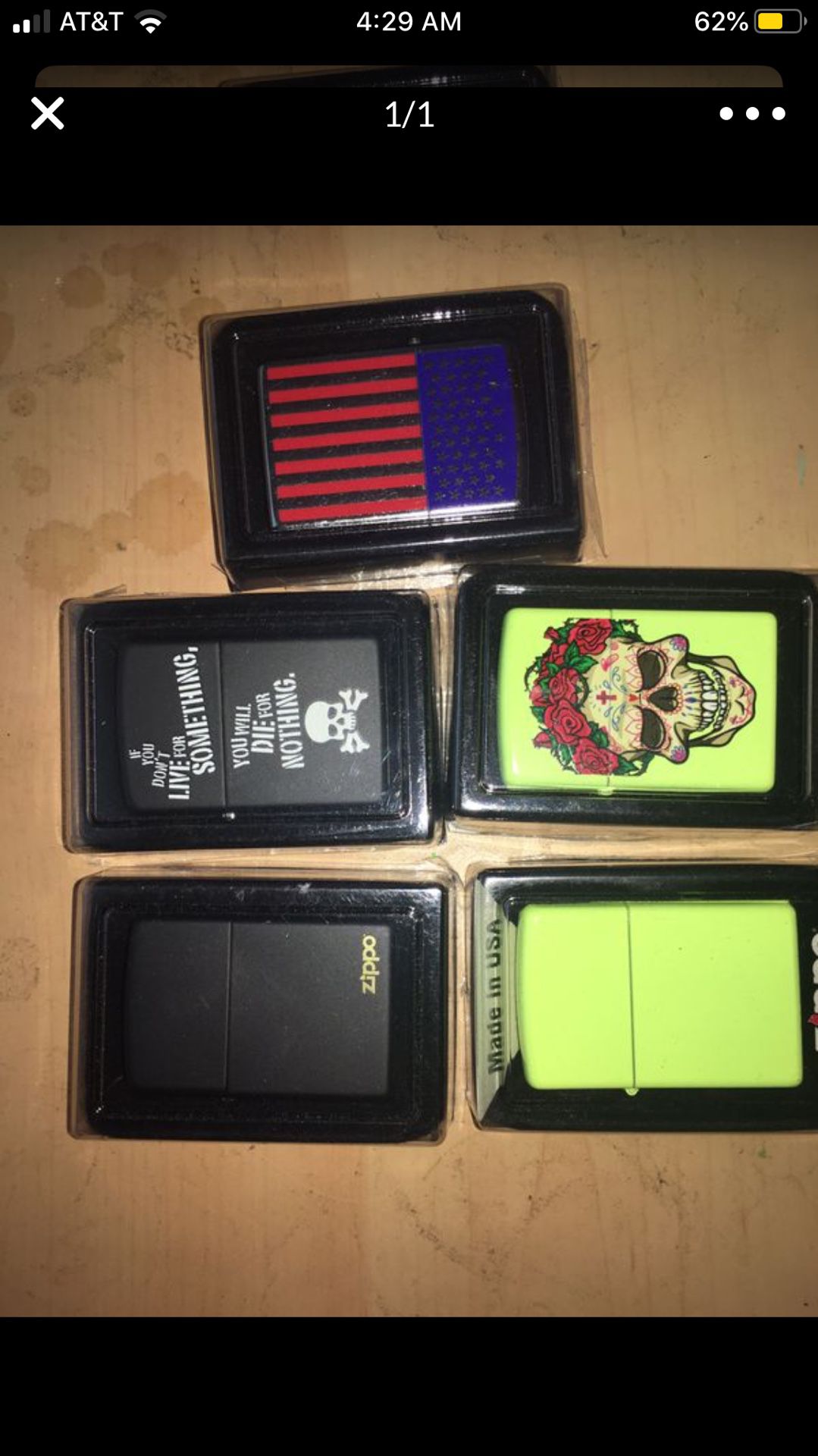 Zippo lighters brand new 5-$50 or $15 each