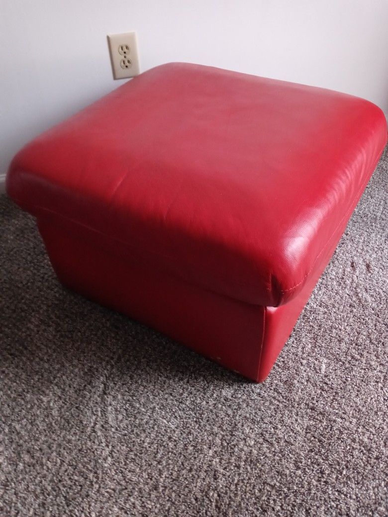Ottoman Red Leather Hassett Red Ottoman Home Furniture Office Furniture Bedroom Furniture