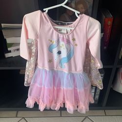 H&M 2/3 Unicorn Girls Costume Dress