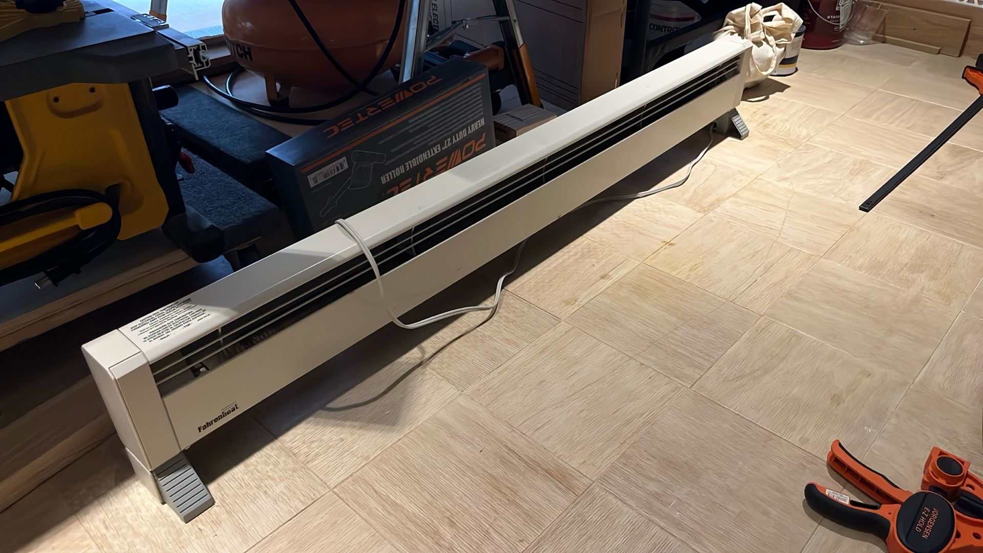 Fahrenheat 58 inch, 120v, 1500 watt Electric Hydronic Portable Baseboard Heater