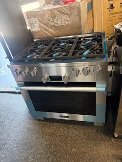 Miele stainless steel 36” Gas range stove