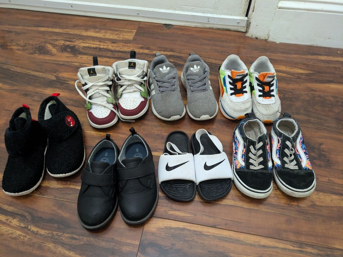 Toddler Boys shoes - Size 8-9c - Nike, Adidas, Air Jordans, Vans, Puma