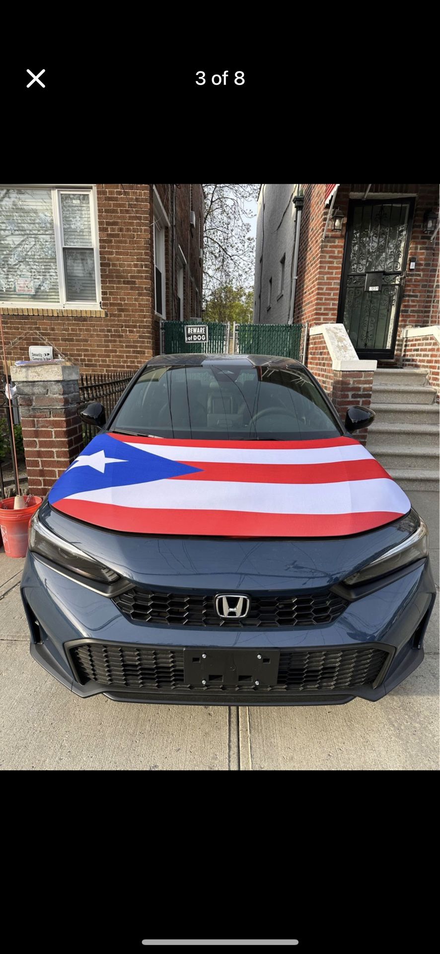 Puerto Rico Flag Fits All Car Hoods