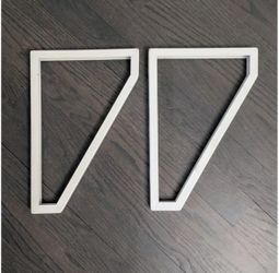 IKEA Ekby Lerberg Shelf Brackets, White, Metal, 2pk