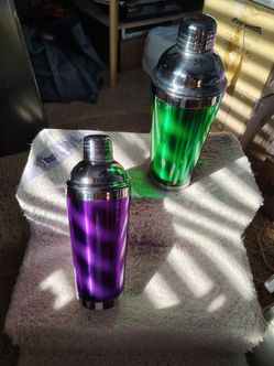 Two Metal Martini Shakers