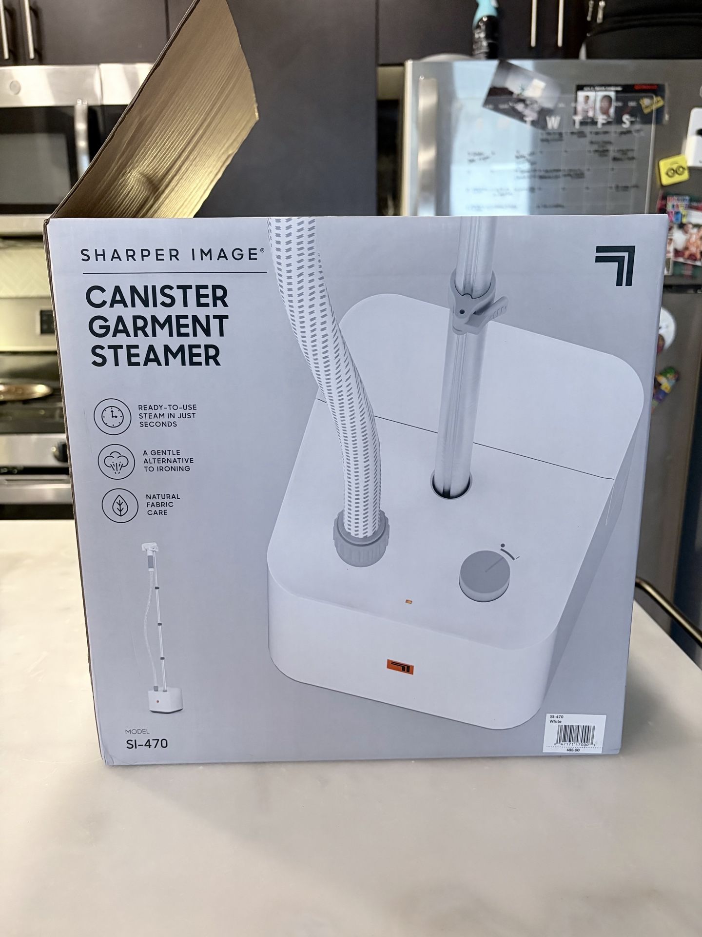 Sharper Image Canister Garment Steamer SI-470 White New Open Box
