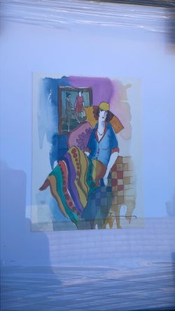 Tarkay lady with the hat 5 X 7
