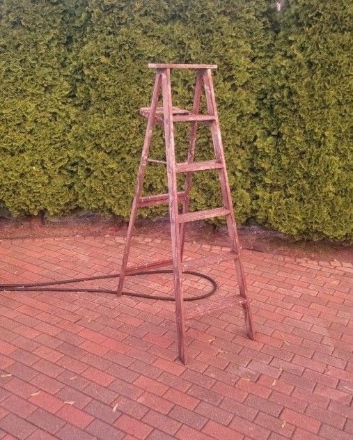 6 Ft Wooden Painters Ladder. 2 Available 25. Ea.