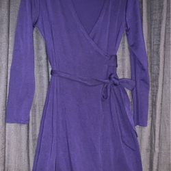 Purple Wrap Womens Dress 