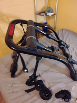 Yakima FullBack 3 Premium Trunk Bike Rack, Holds 3 Bikes, Tool-Free Installation, SuperCush ZipStrips, Foldable Arms, SKS Locks, Bottle Opener