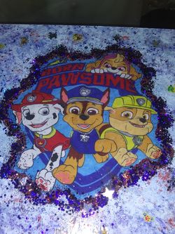 Paw patr hamd painted and detailed dresser