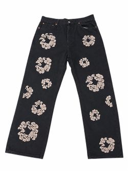 DENIM TEARS x LEVI'S 501 Black White Print Denim W34