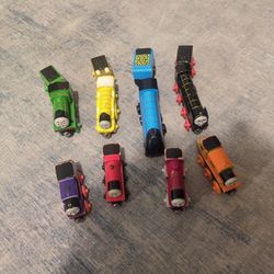 Collection of vintage Tomas the train magnetic trains