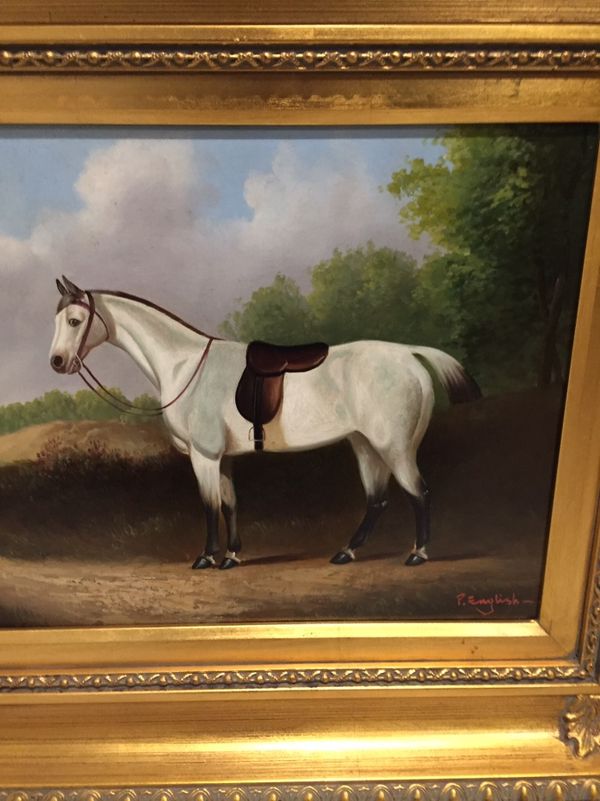 Horse oil painting by artist P. English for Sale in Stamford, CT - OfferUp