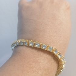 Vintage Gold Plated CZ. Bracelet